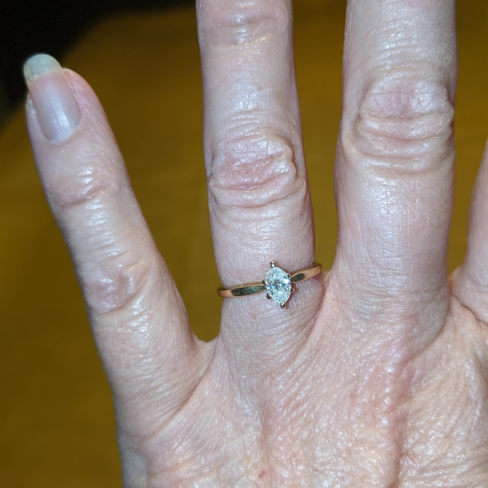 Marquise Solitaire diamond ring